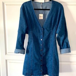 FREE PEOPLE denim jean dress